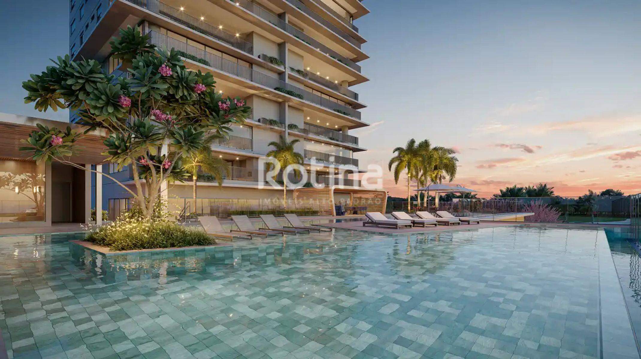 Apartamento à venda, 4 até 4 quartos em Uberlândia no bairro Gávea no valor de R$ R$ 3.328.944,00 até R$ 3.328.944,00 - Rotina Imobiliária: Piscina com deck molhado