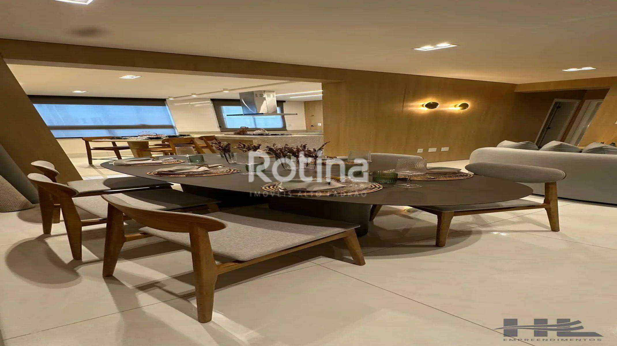 Apartamento à venda, 3 até 3 quartos em Uberlândia no bairro Santa Mônica no valor de R$ R$ 710.000,00 até R$ 710.000,00 - Rotina Imobiliária: Sala de jantar