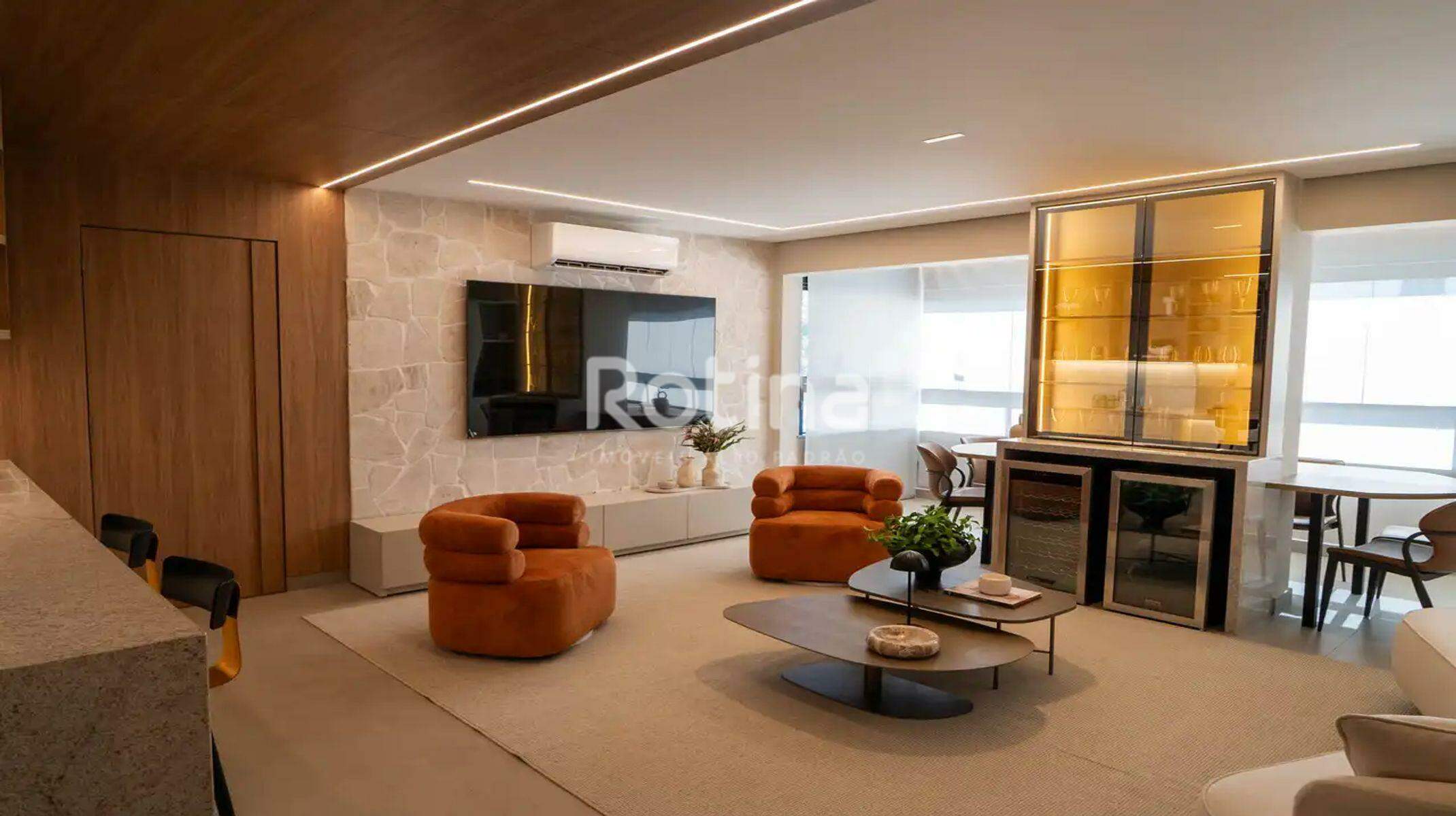 Apartamento à venda, 3 até 3 quartos em Uberlândia no bairro Cazeca no valor de R$ R$ 784.000,00 até R$ 784.000,00 - Rotina Imobiliária: Sala de estar