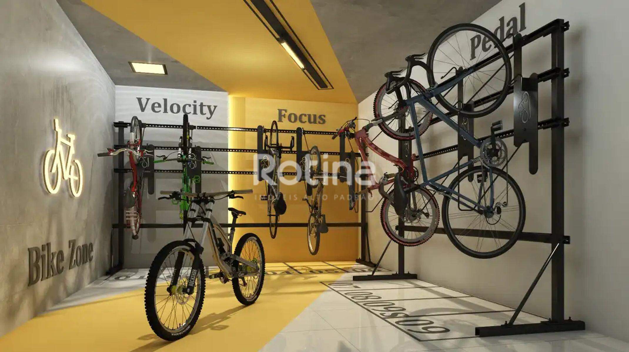 Apartamento à venda, 2 até 2 quartos em Uberlândia no bairro Santa Mônica no valor de R$ R$ 490.000,00 até R$ 490.000,00 - Rotina Imobiliária: Bicicletário