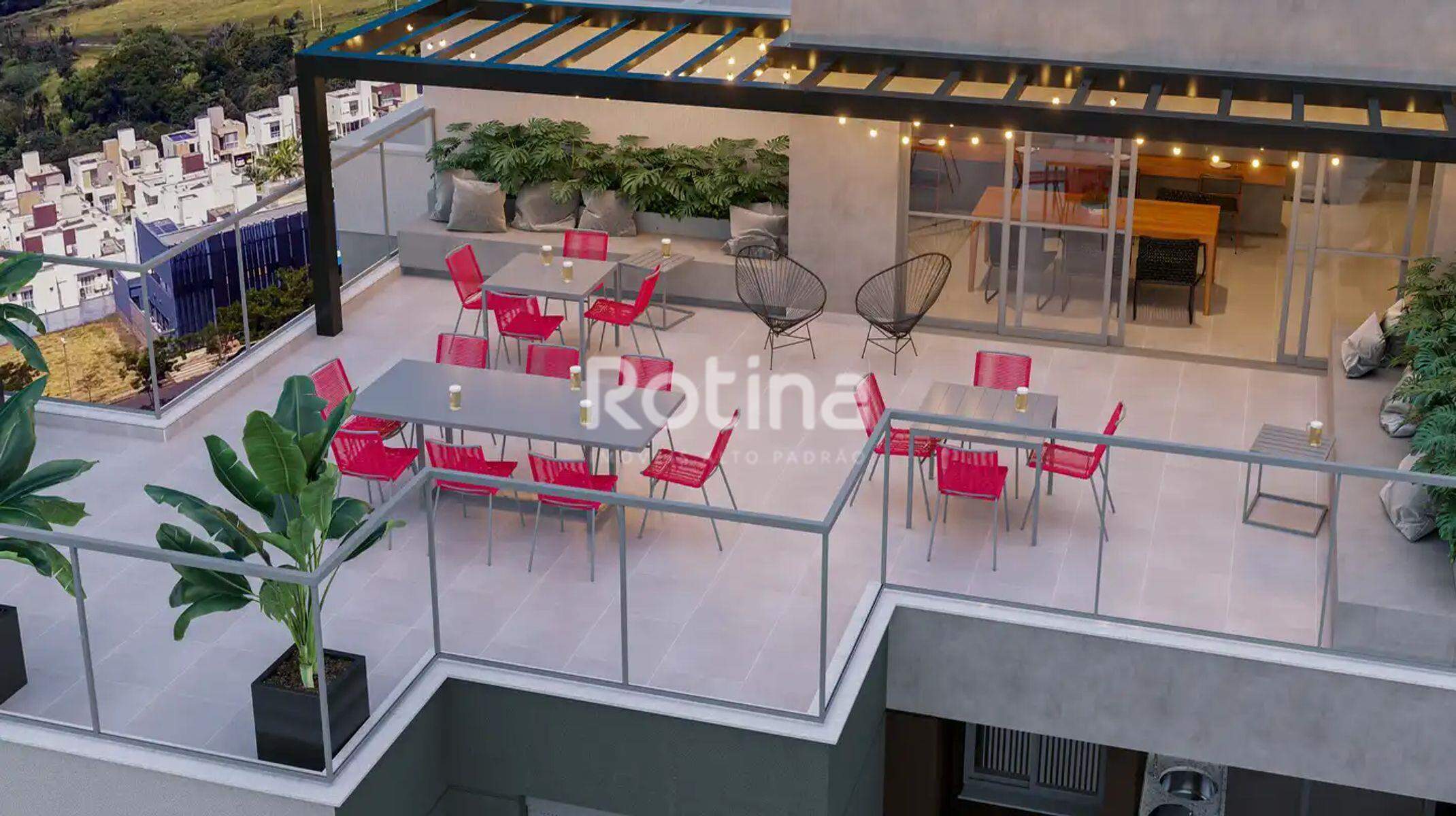 Apartamento à venda, 3 até 3 quartos em Uberlândia no bairro Granja Marileusa no valor de R$ R$ 801.996,00 até R$ 801.996,00 - Rotina Imobiliária: Área de convivência no rooftop