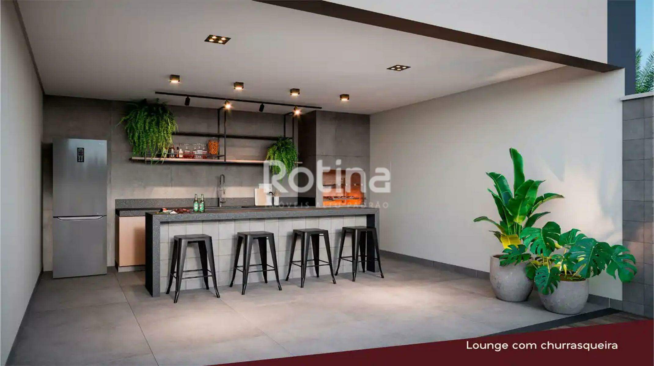 Apartamento à venda, 3 até 3 quartos em Uberlândia no bairro Santa Mônica no valor de R$ R$ 764.000,00 até R$ 764.000,00 - Rotina Imobiliária: Lounge com deck