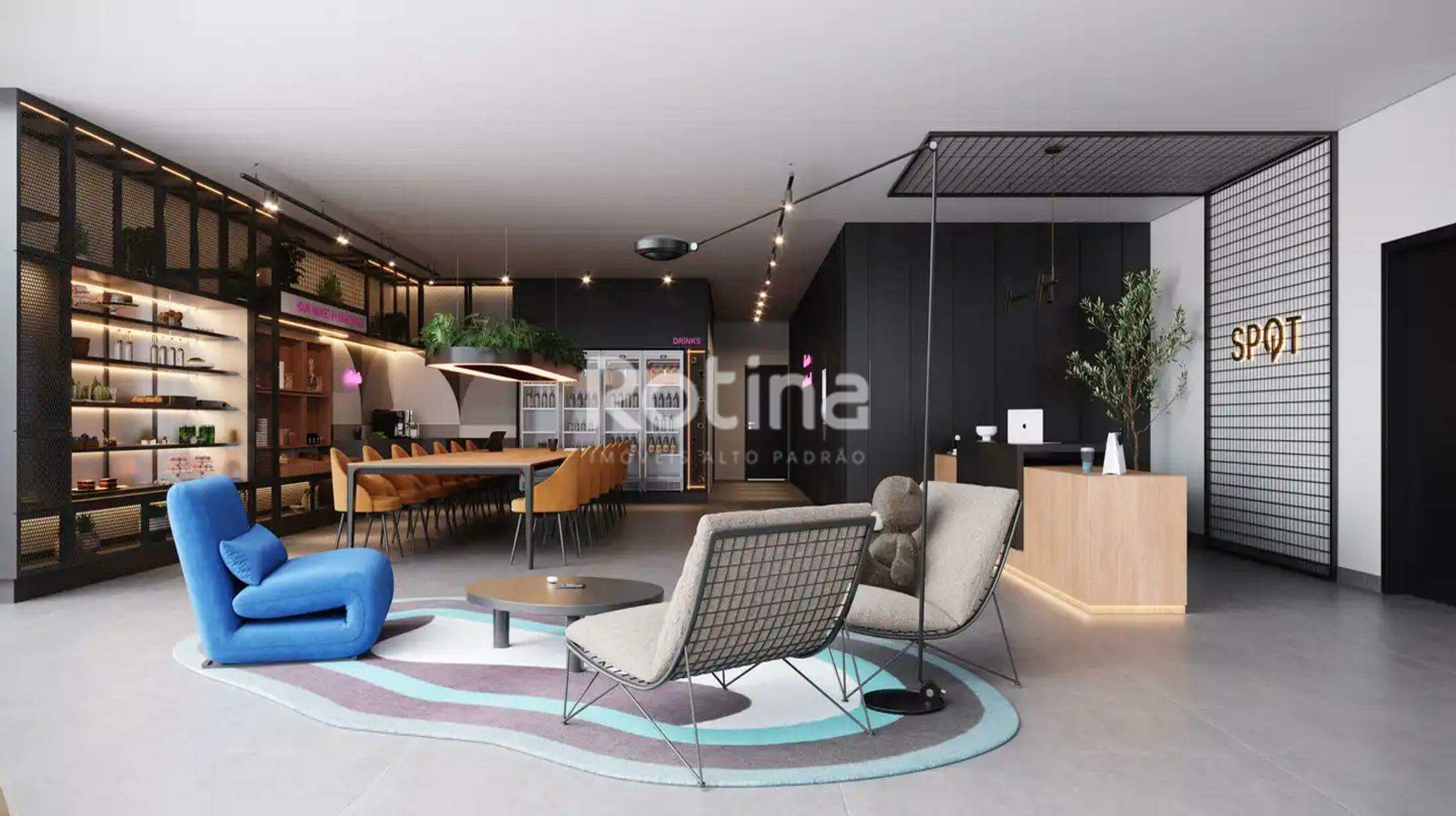Apartamento à venda, 1 até 1 quartos em Uberlândia no bairro Tibery no valor de R$ R$ 429.166,00 até R$ 429.166,00 - Rotina Imobiliária: Lobby com mercadinho autônomo