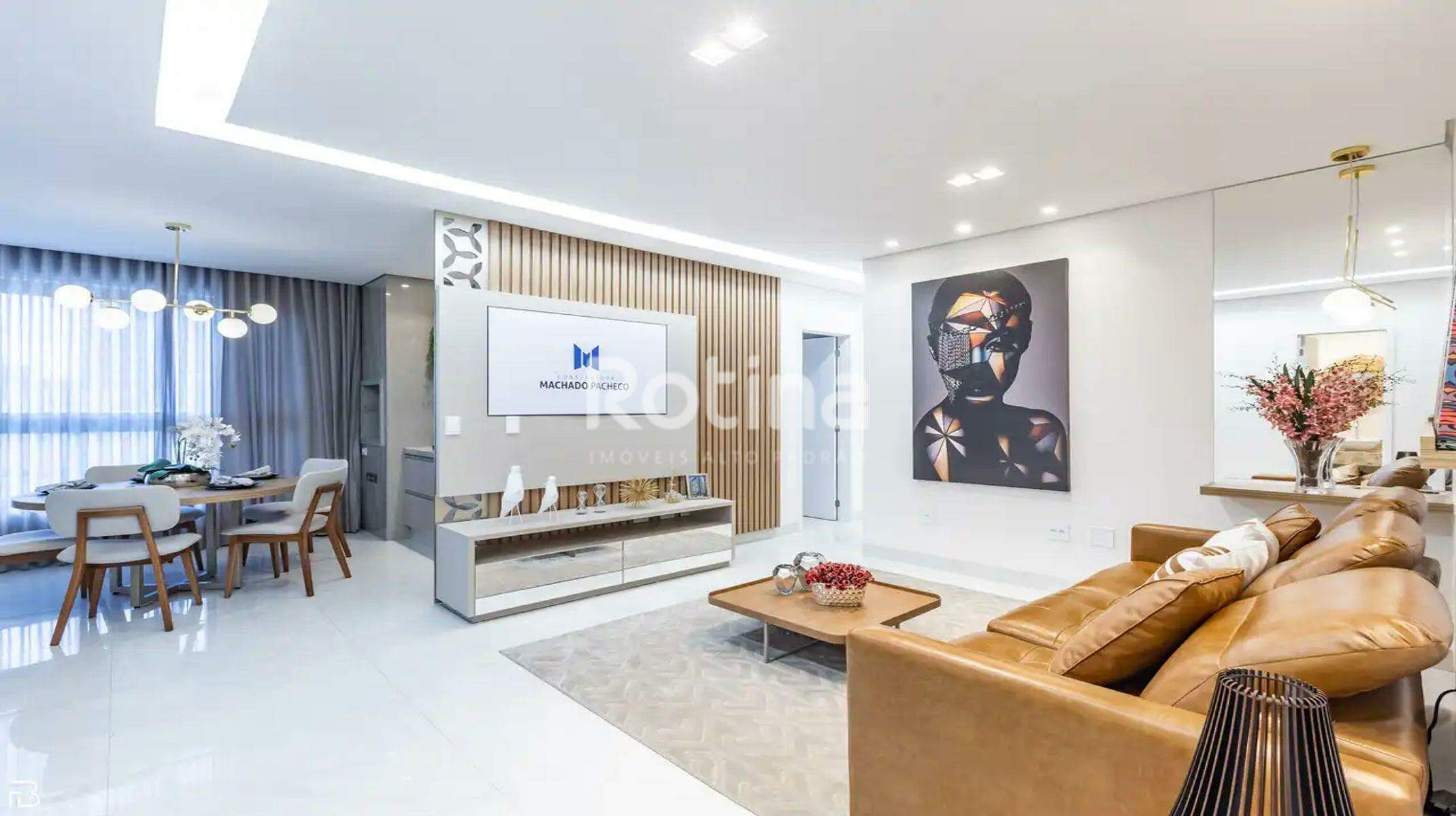 Apartamento à venda, 3 até 3 quartos em Uberlândia no bairro Santa Mônica no valor de R$ R$ 775.000,00 até R$ 775.000,00 - Rotina Imobiliária: Sala de estar