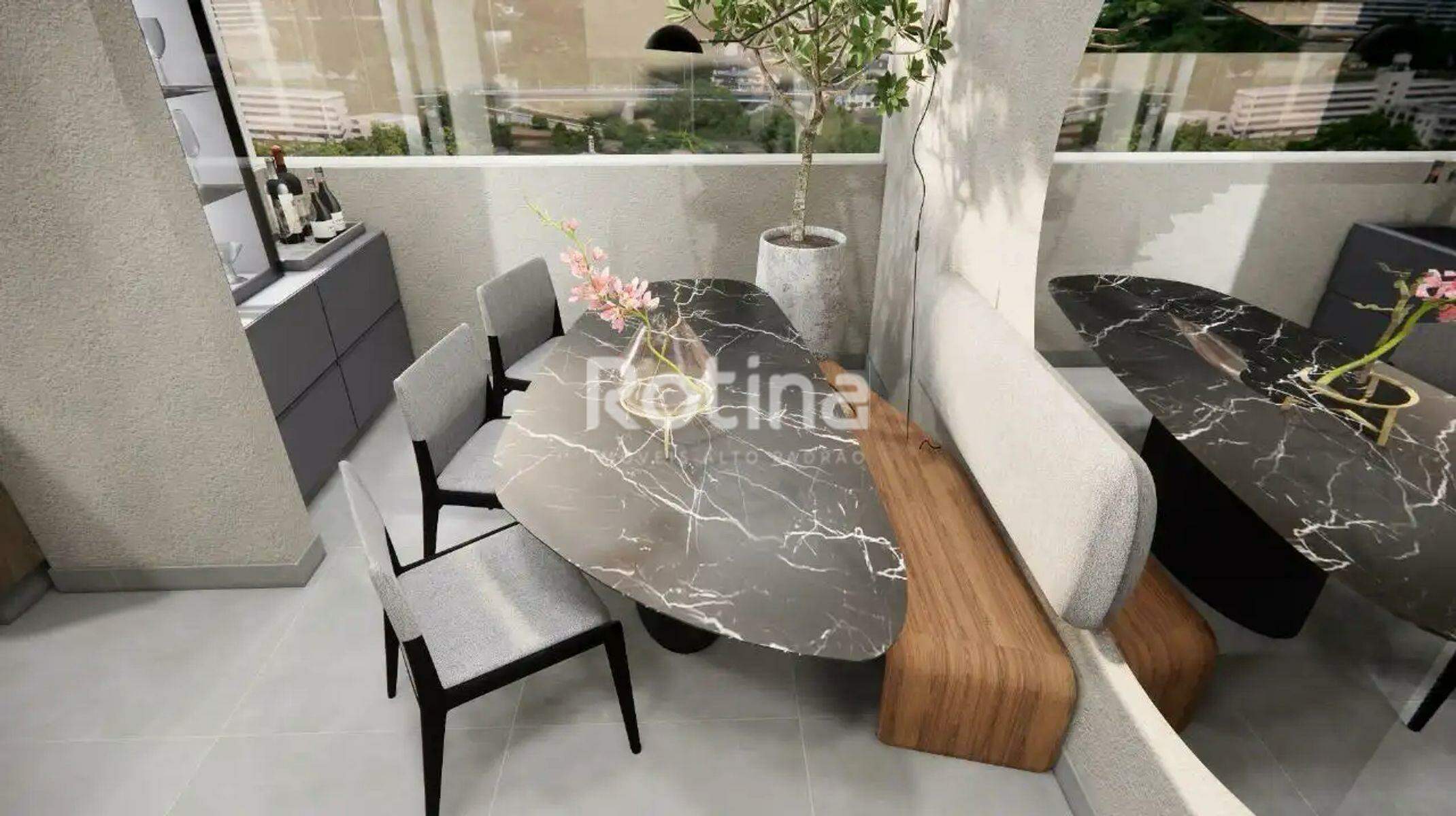 Apartamento à venda, 1 até 3 quartos em Uberlândia no bairro Santa Mônica no valor de R$ R$ 318.000,00 até R$ 849.900,00 - Rotina Imobiliária: Sala de jantar e varanda gourmet - tipo