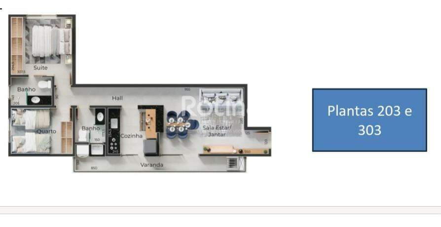 Apartamento à venda, 2 quartos em Uberlândia no bairro Santa Mônica no valor de R$ 430.000,00 - Rotina Imobiliária: 
