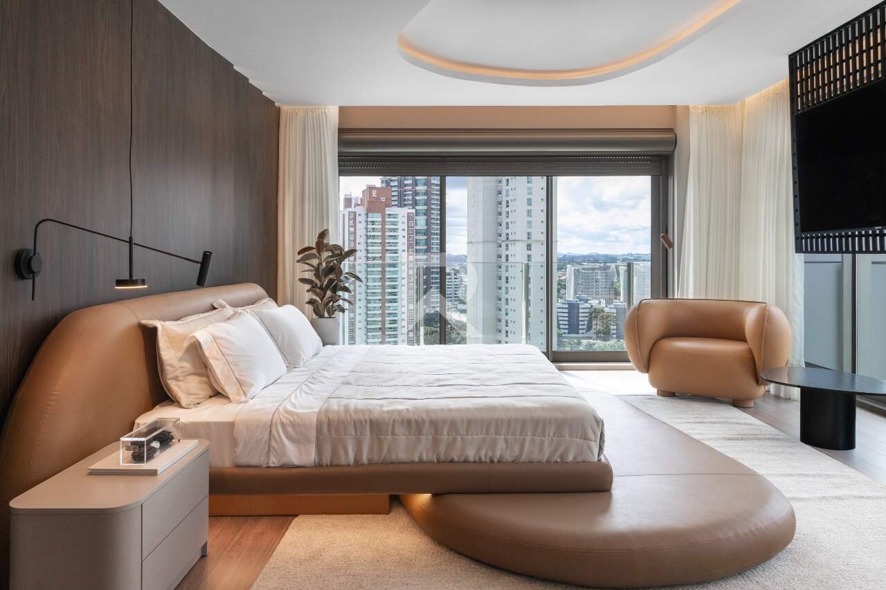 Mansão Suspensa Decorada com 342m², 3 suítes e 4 vagas de garagem, no Ecoville, em Curitiba/Pr miniatura 12