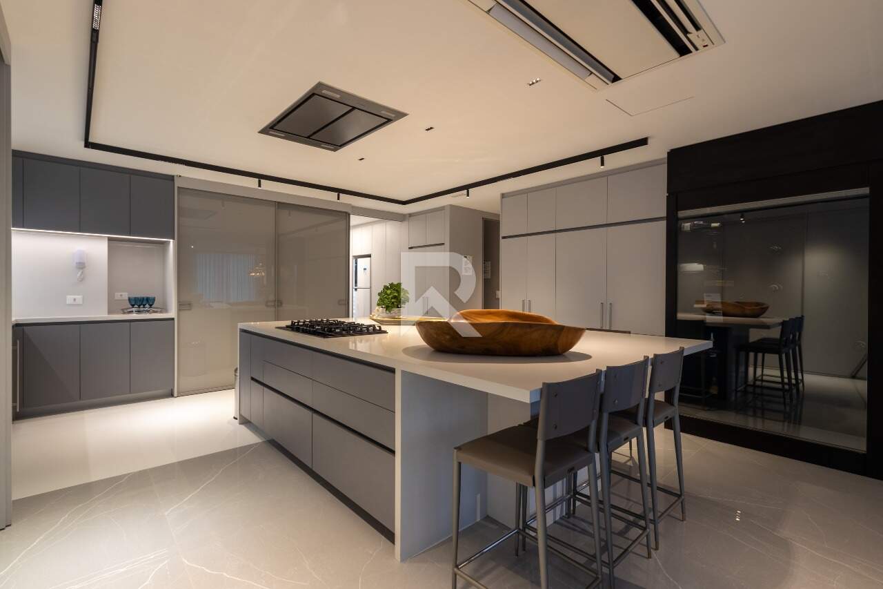 Mansão Suspensa no Contrapiso com 341m², 3 suítes e 4 vagas de garagem, no Ecoville, em Curitiba/Pr miniatura 22
