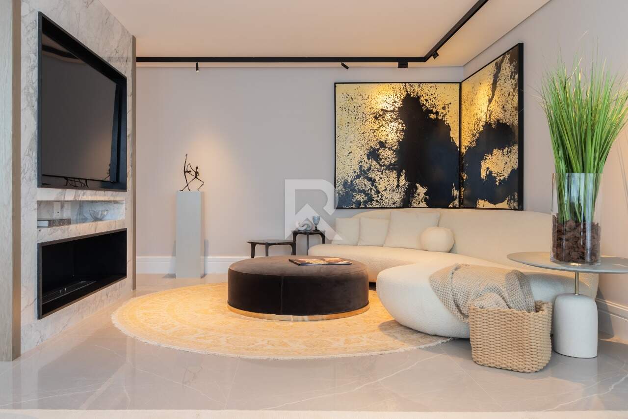 Mansão Suspensa no Contrapiso com 341m², 3 suítes e 4 vagas de garagem, no Ecoville, em Curitiba/Pr miniatura 11
