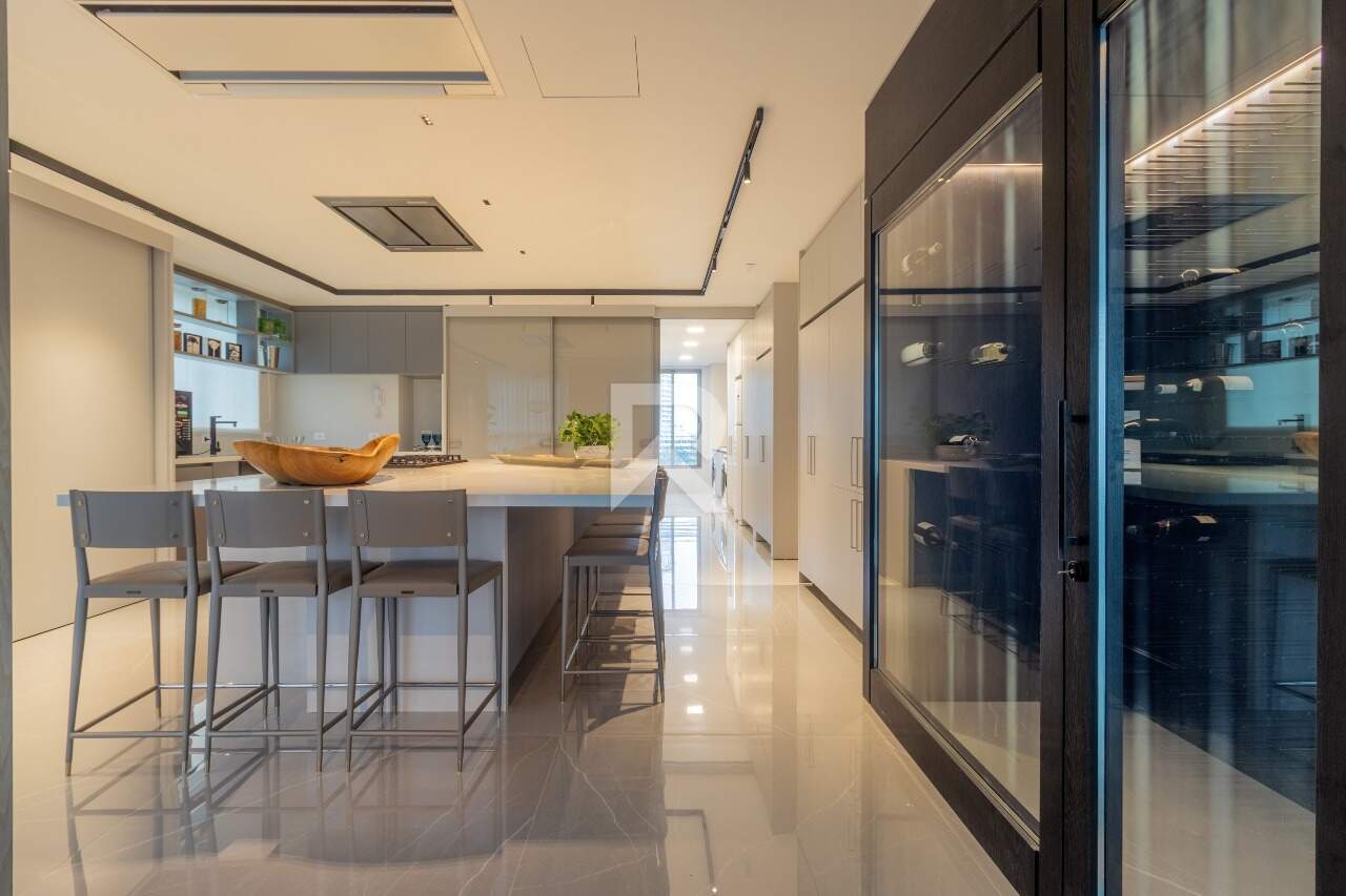 Mansão Suspensa no Contrapiso com 341m², 3 suítes e 4 vagas de garagem, no Ecoville, em Curitiba/Pr miniatura 25