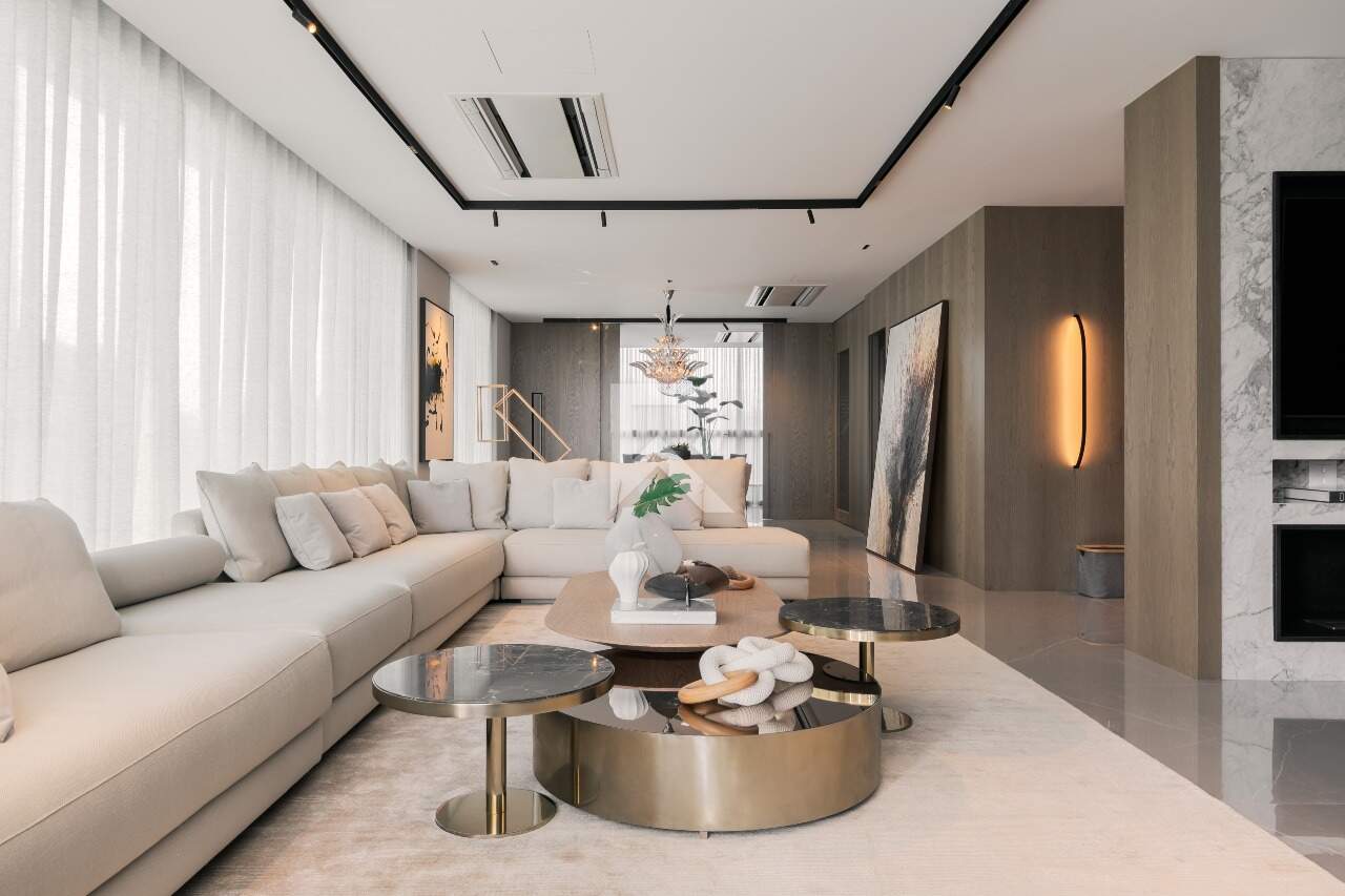 Mansão Suspensa no Contrapiso com 341m², 3 suítes e 4 vagas de garagem, no Ecoville, em Curitiba/Pr