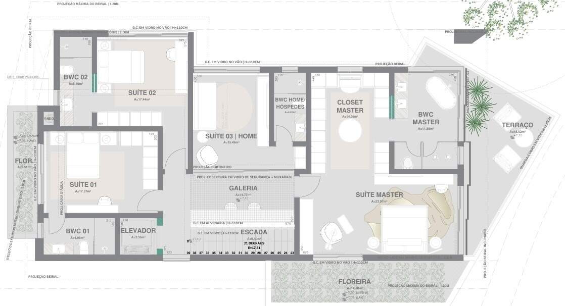 Casa de Condomínio com Arquitetura Exclusiva, 4 suítes e 5 Vagas à venda, 492 m² - Santa Felicidade - Curitiba/PR miniatura 33