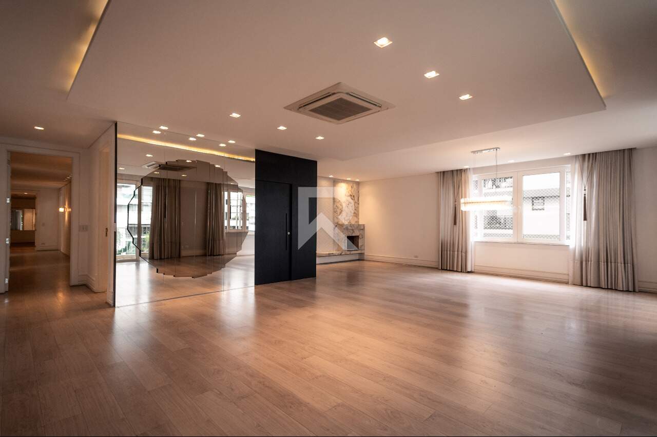 Apartamento Alto Padrão Semi Mobiliado com 3 Suítes 5 Vagas para Locação, 344 m² – Batel – Curitiba/PR