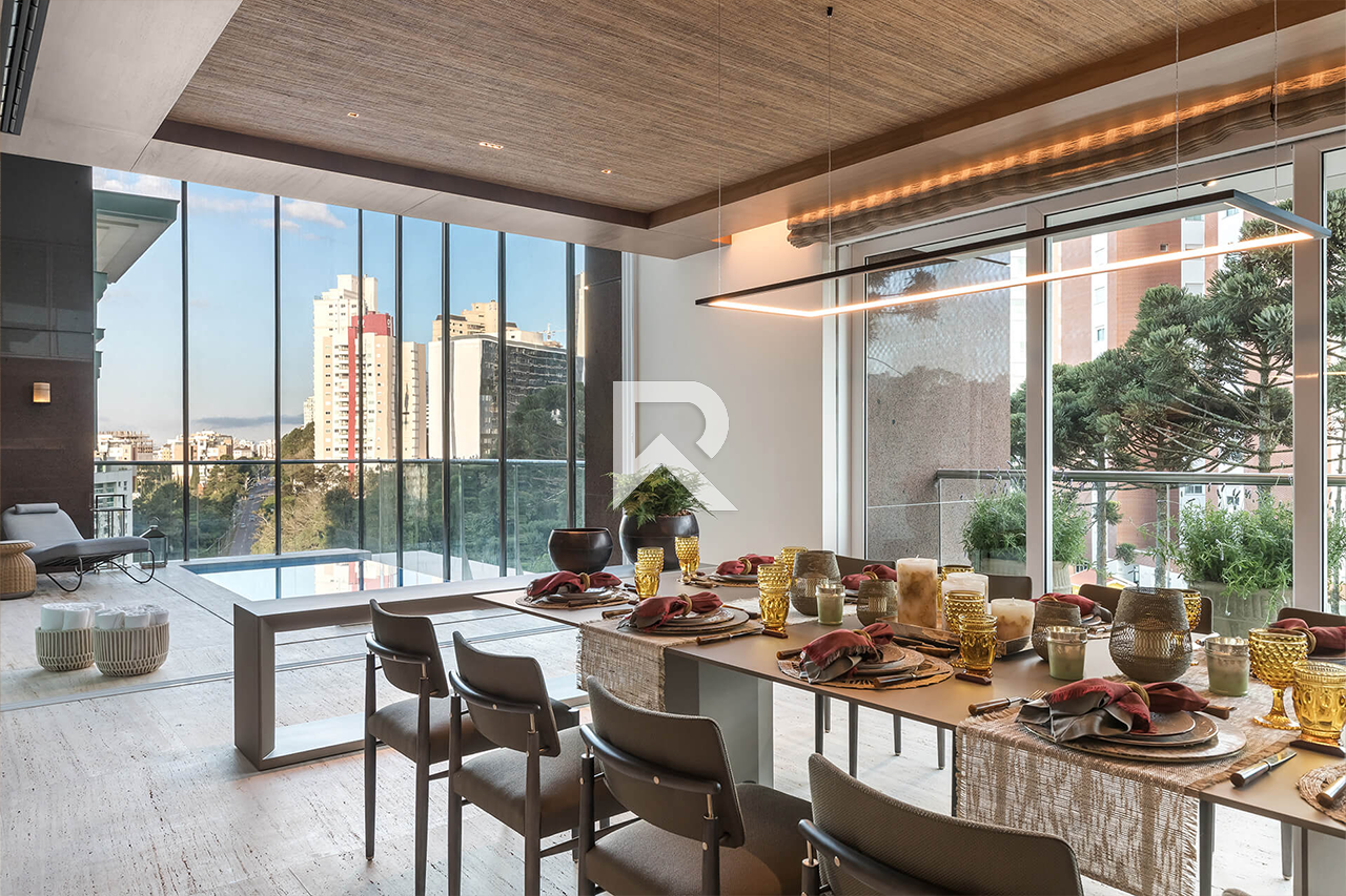 Mansão Suspensa com Heliponto e Piscina Particular com 874m² no Palazzo Lumini, em Curitiba miniatura 11