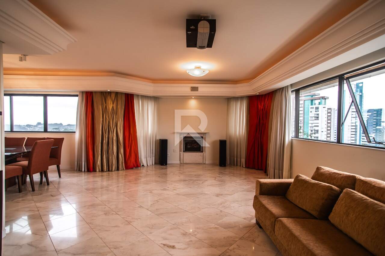 Apartamento com Elevador Privativo, Vista Livre, 4 quartos e 4 vagas para locação, 200 m² - Mossunguê - Curitiba/PR miniatura 2