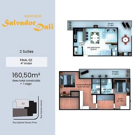 Cobertura com Vista Livre, 2 Suítes e 3 Vagas para Locação, 123 m² - Campina do Siqueira - Curitiba/PR miniatura 19