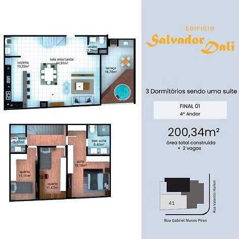 Cobertura com Vista Livre, 3 quartos, 4 vagas à venda, 141 m² - Campina do Siqueira - Curitiba/PR