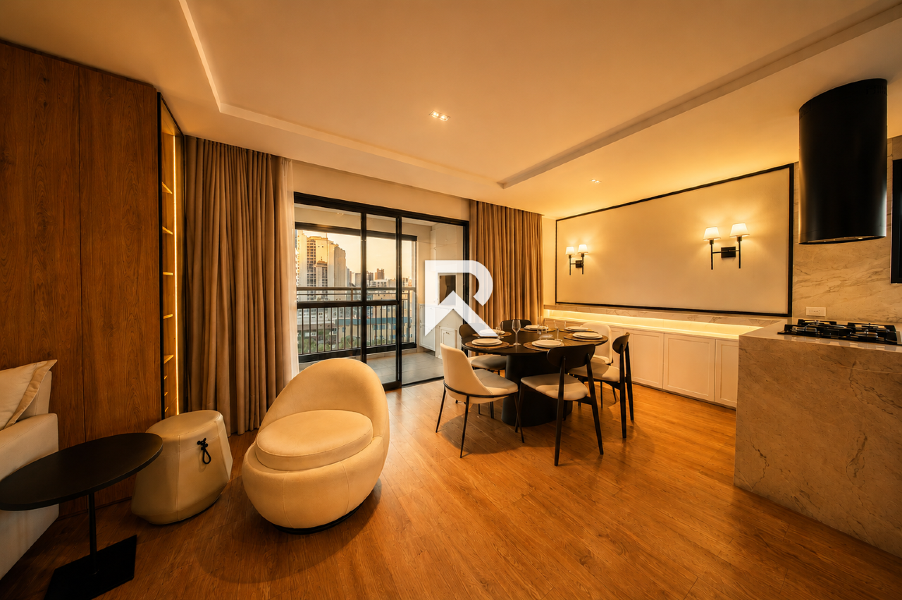 Apartamento Mobiliado em Cond. Clube com 2 quartos, closet, 2 vagas, 106m2 para alugar - Alto da Glória, Curitiba miniatura 3