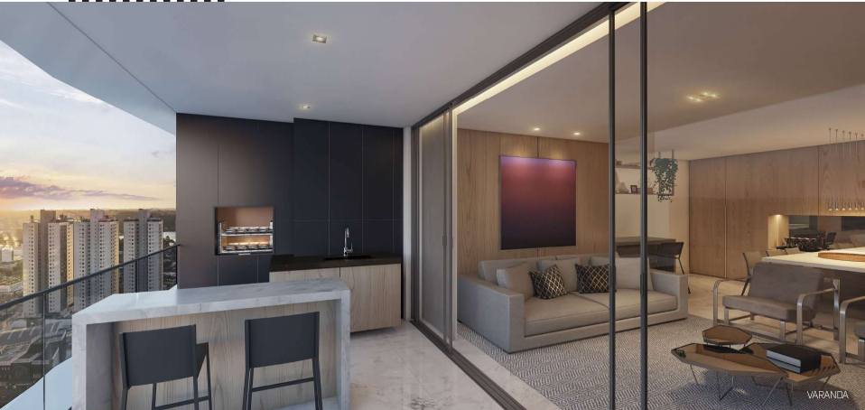 Apartamento com Sacada, 2 suítes, 2 vagas à venda, 128,06 m² - Bigorrilho - Curitiba/PR miniatura 3