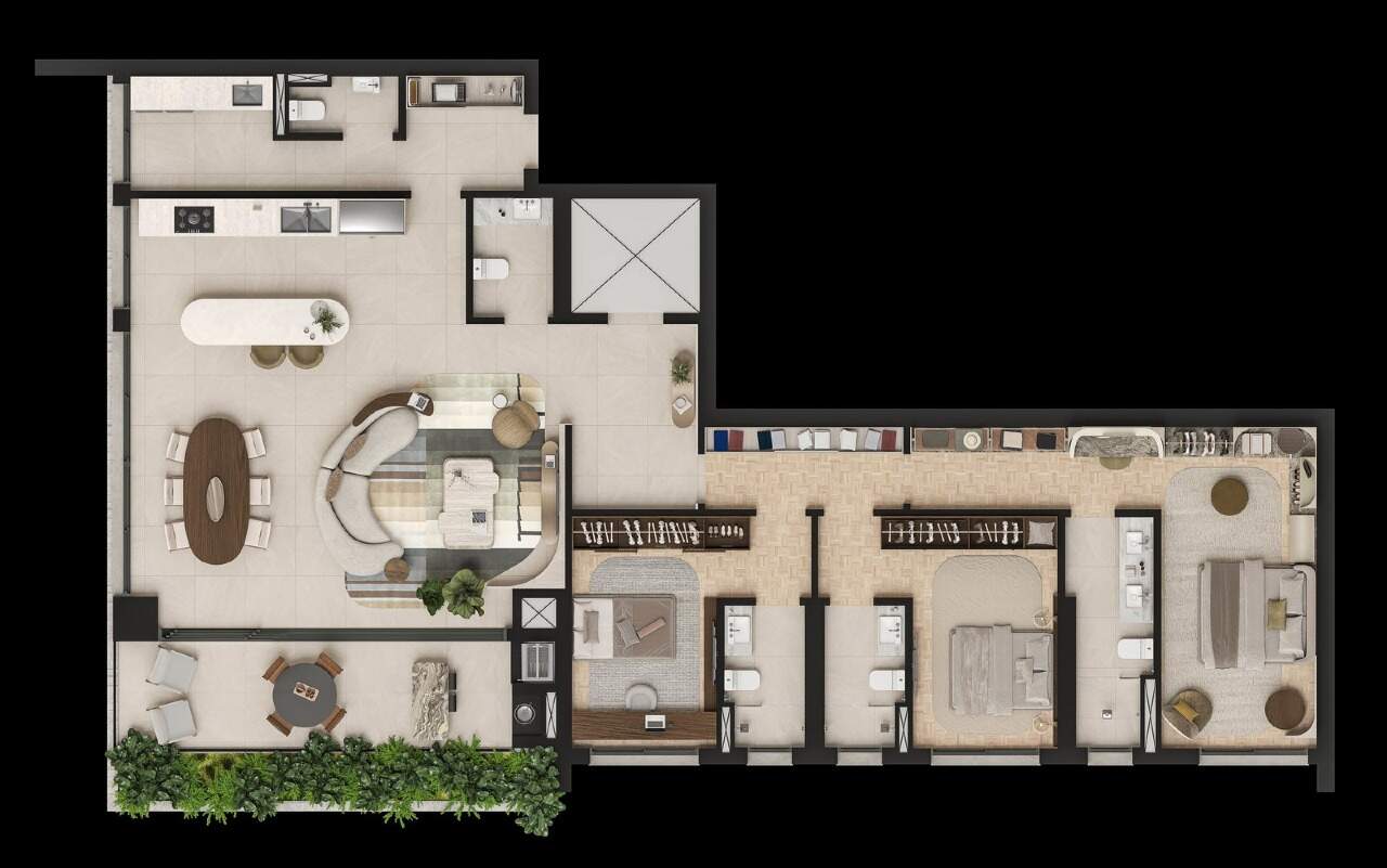 Apartamento com Sacada, 3 quartos, 2 vagas à venda, 126,50 m² - Bigorrilho - Curitiba/PR miniatura 2