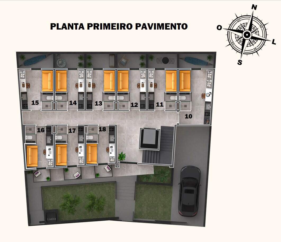 Studio com Móveis Planejados, 1 quarto à venda, 17,84 m² - Campo Comprido - Curitiba/PR miniatura 17