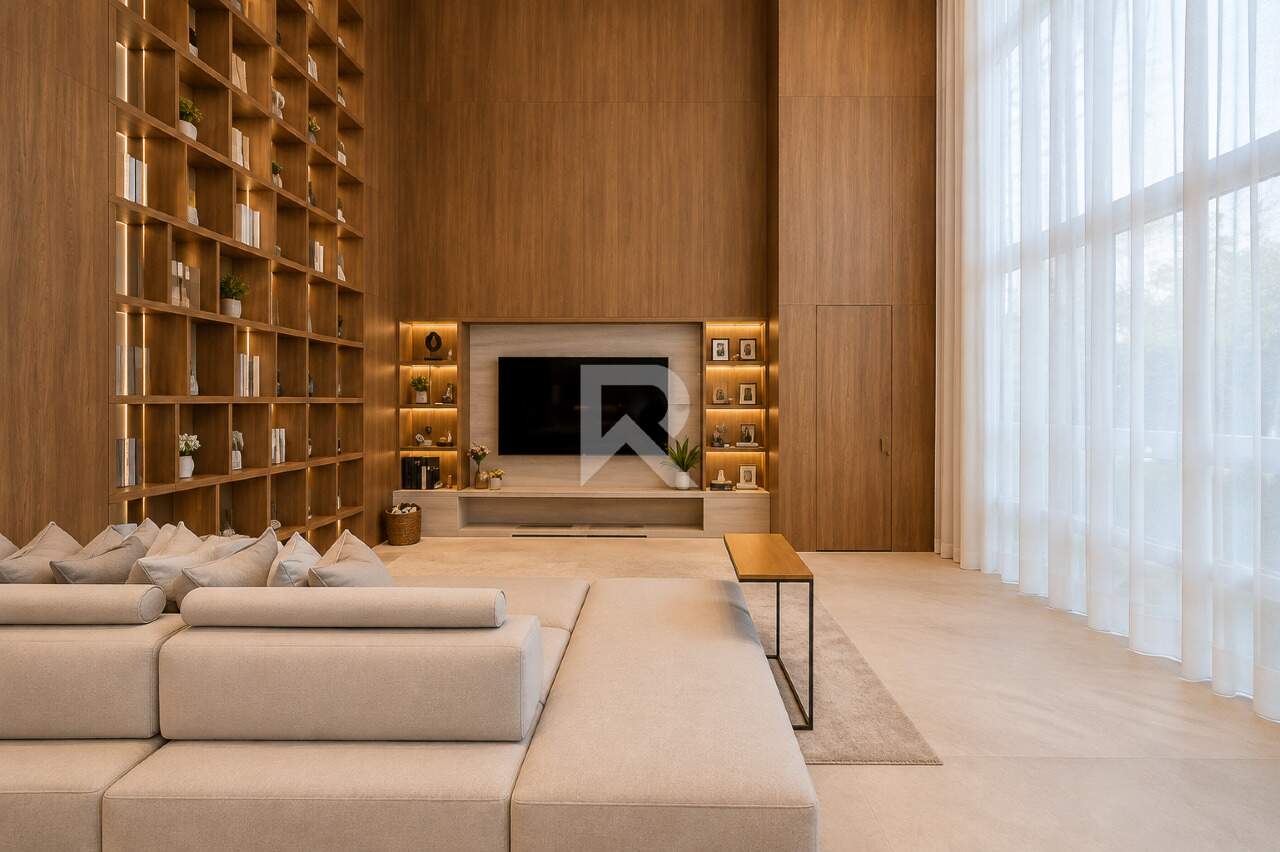 Casa de Luxo Mobiliada em Condomínio com Piscina, 4 Suítes e 7 Vagas para Locação, 635 m² - Campo Comprido - Curitiba/PR miniatura 2