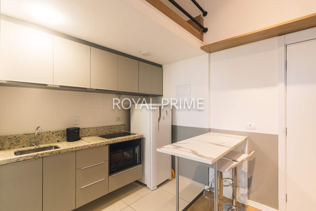 Studio Mobiliado, Ensolarado em Andar Alto e Prédio Novo para locação - 20m2 - Mossungue, Curitiba-PR miniatura 7
