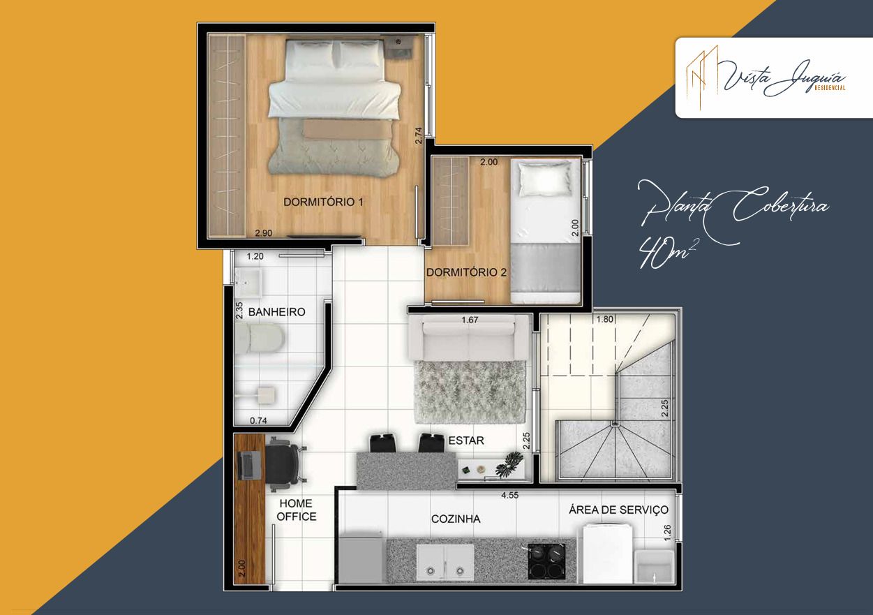 Cobertura à venda no Jardim Cristiane: 