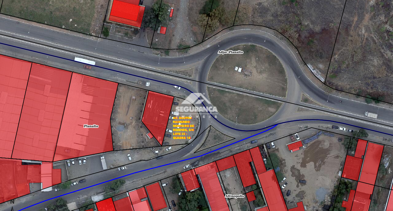 Lote para aluguel no PLANALTO: FOTO SATELITE DO LOTE