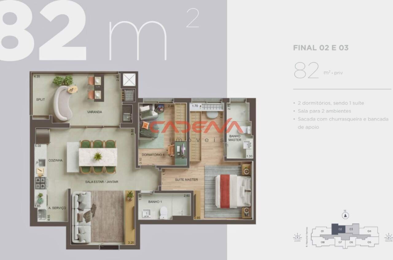 Apartamento à venda no Centro Cívico: