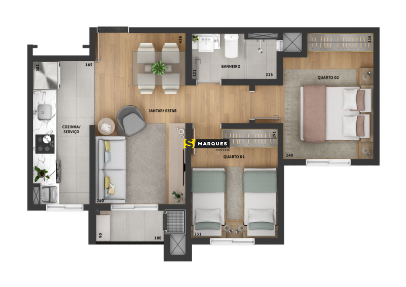 Apartamento, 2 quartos, 43 m² - Foto 47