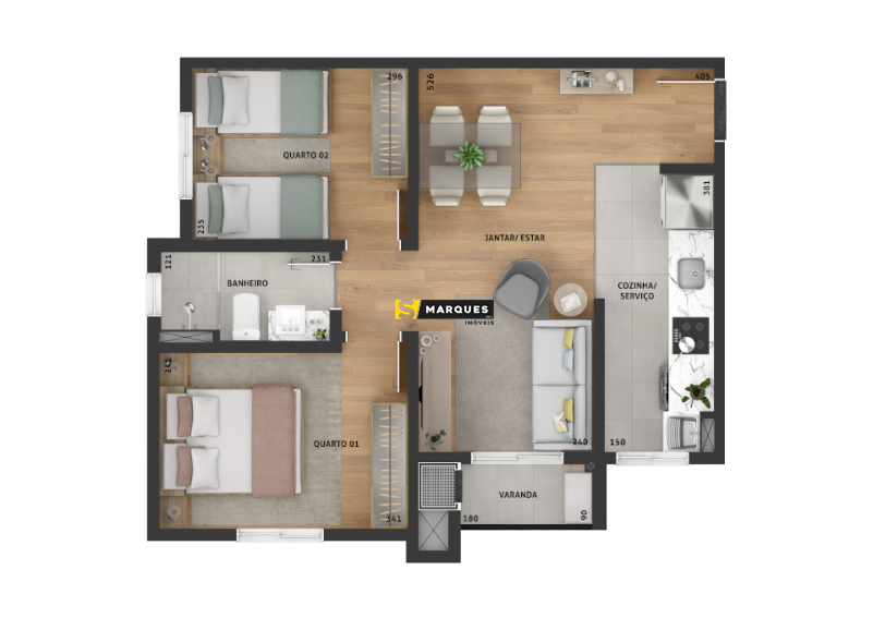 Apartamento, 2 quartos, 43 m² - Foto 49