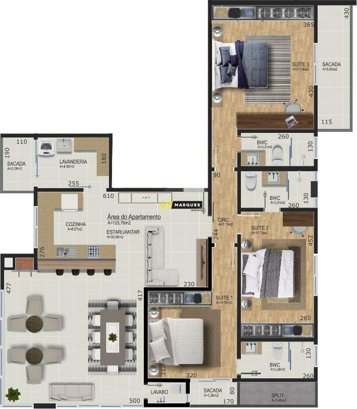 Apartamento à venda com 1 quarto, 108m² - Foto 18