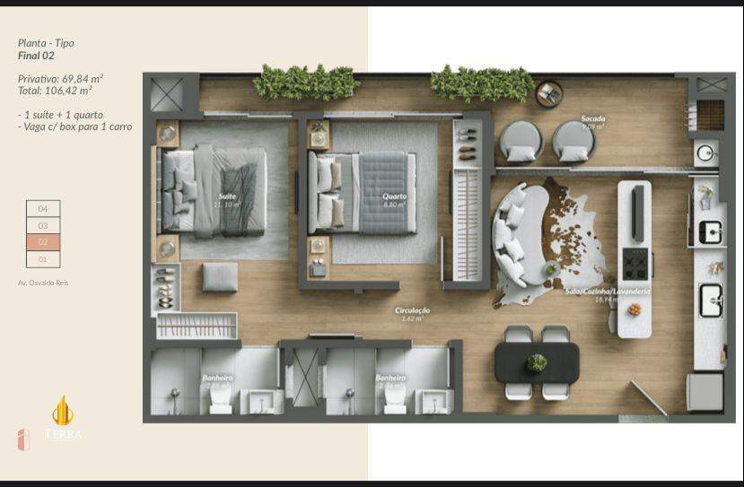 Pantai Brava House Apartamento com 2 quartos, Praia Brava: 
