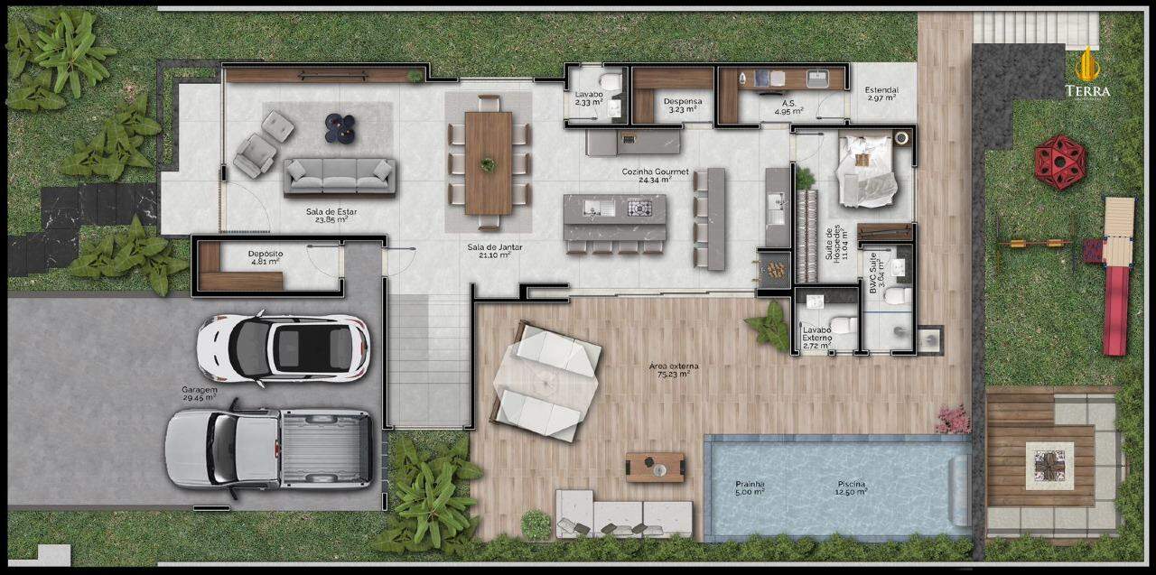 Parque do Lago Casa em Condomínio com 4 quartos, CENTRO: