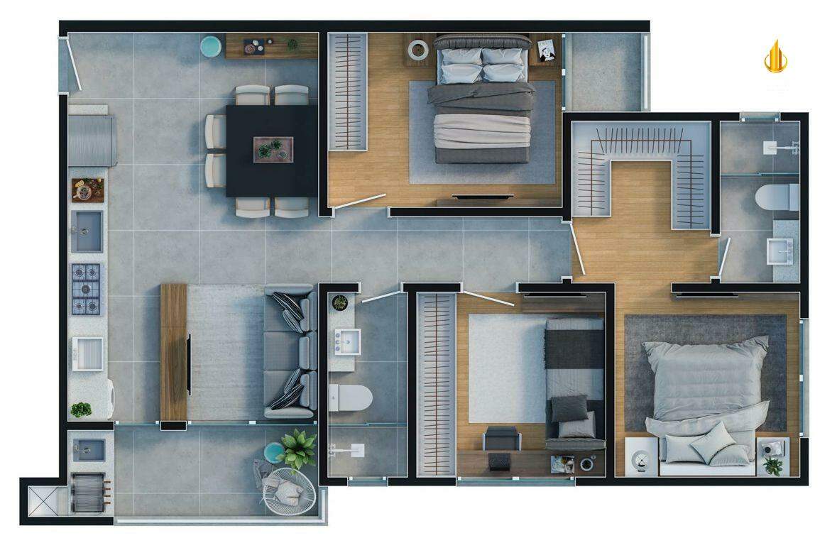 Edifício San Marino Apartamento com 3 quartos, Dom Bosco: