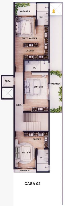 Residencial Ilha de Milos Sobrado com 3 quartos, São Francisco de Assis: 