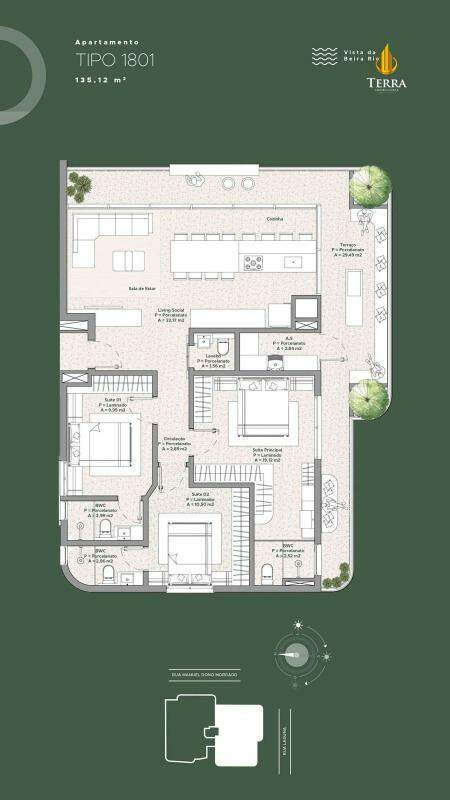 Edifício Laguna 182 Apartamento com 3 quartos, Fazenda: 