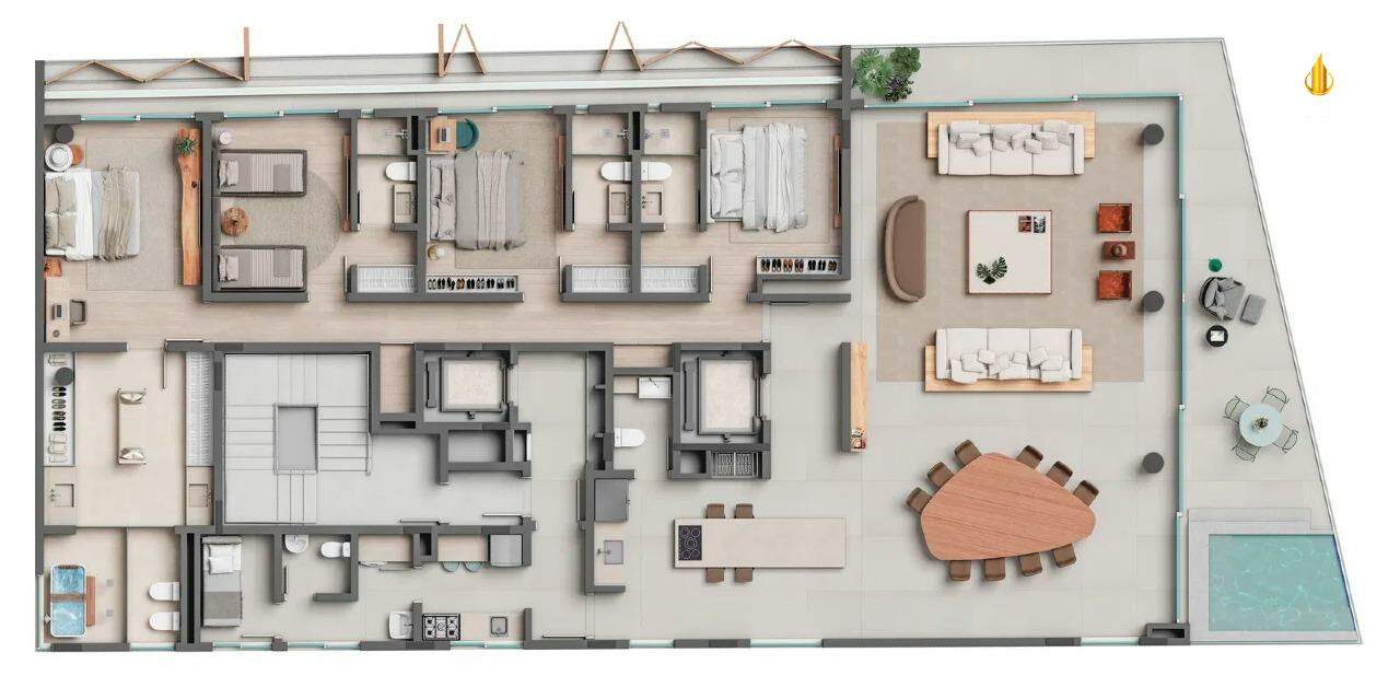 Bravo Residences by Arthur Casas Apartamento com 4 quartos, Praia Brava: 