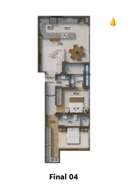 Splendore Del Mare Residencial Apartamento com 2 quartos, Cabeçudas: 