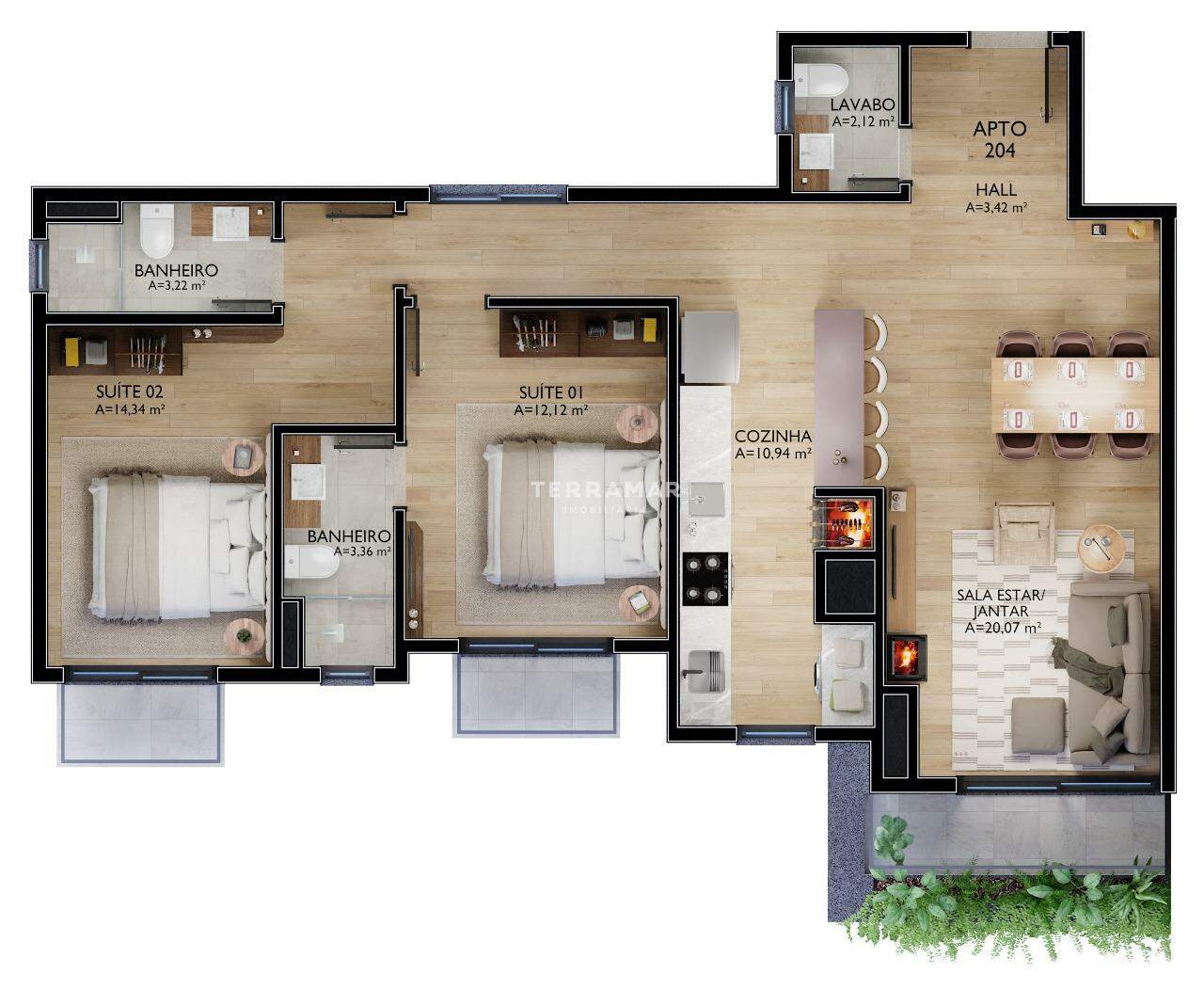 Apartamento à venda no Centro: