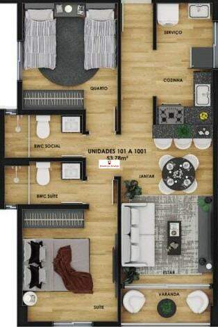 Apartamento à venda no Intermares: 