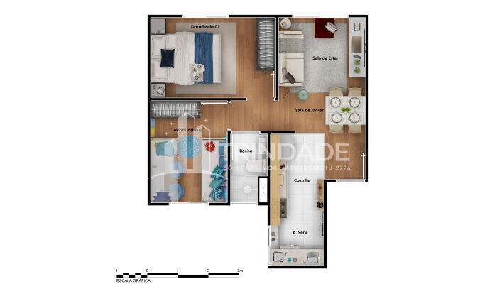 Apartamento à venda no Industrial: 