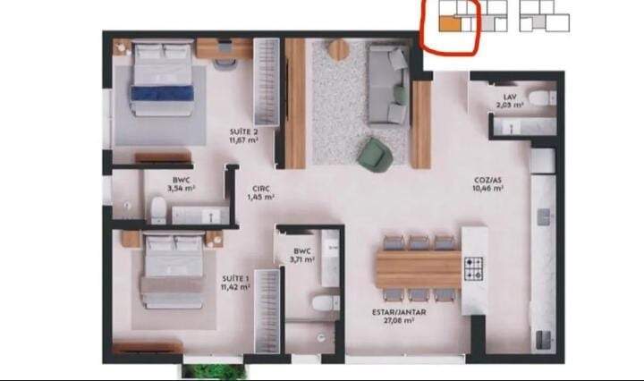 Apartamento à venda no Pedra Branca: 