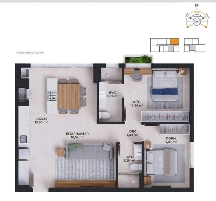 Apartamento à venda no Pedra Branca: 