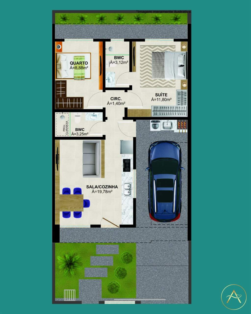 Casa à venda no Forquilhas: 