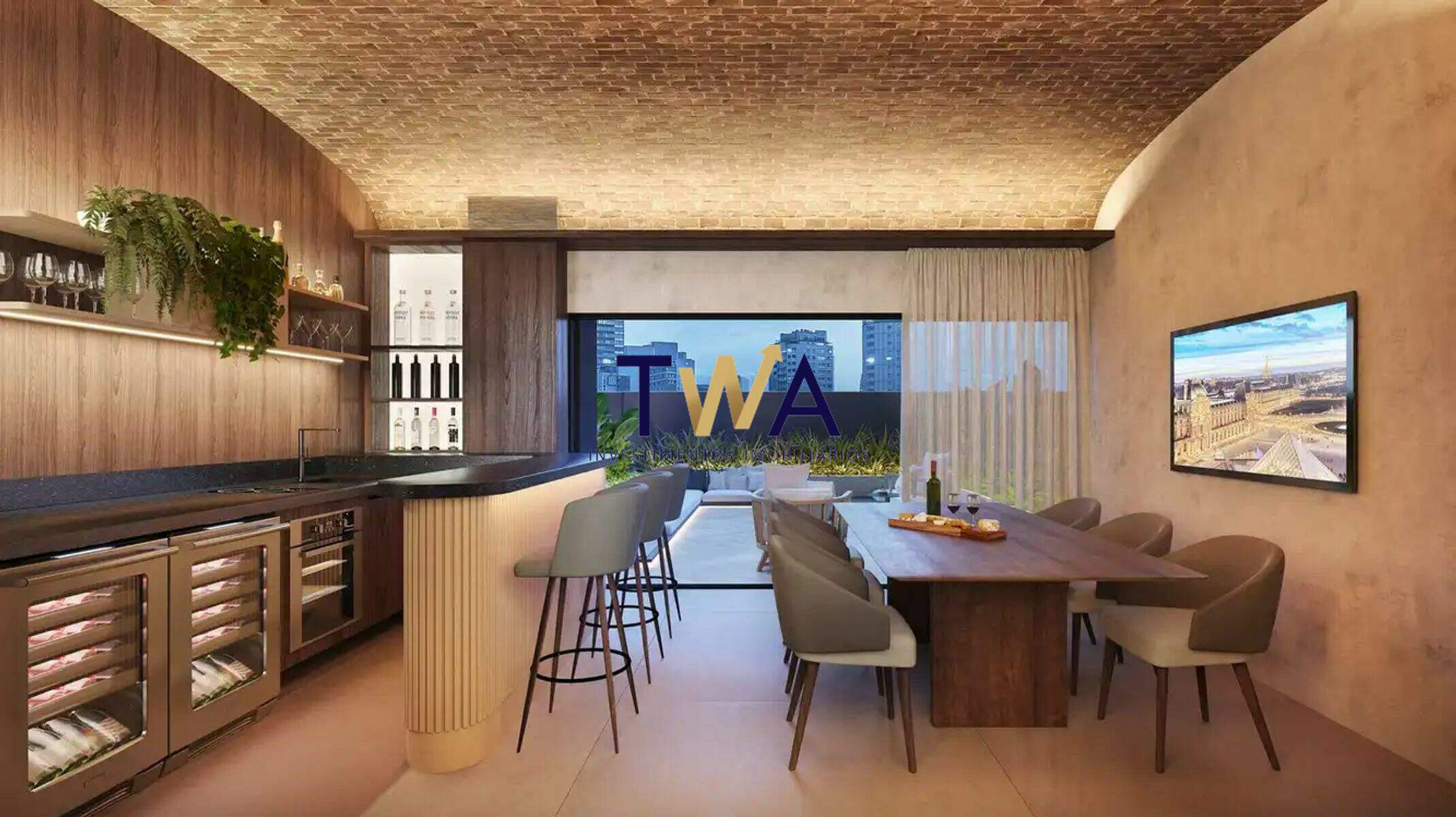 Apartamento, Hub, Savassi, à venda, TWA Investimentos. : Wine bar com terraço