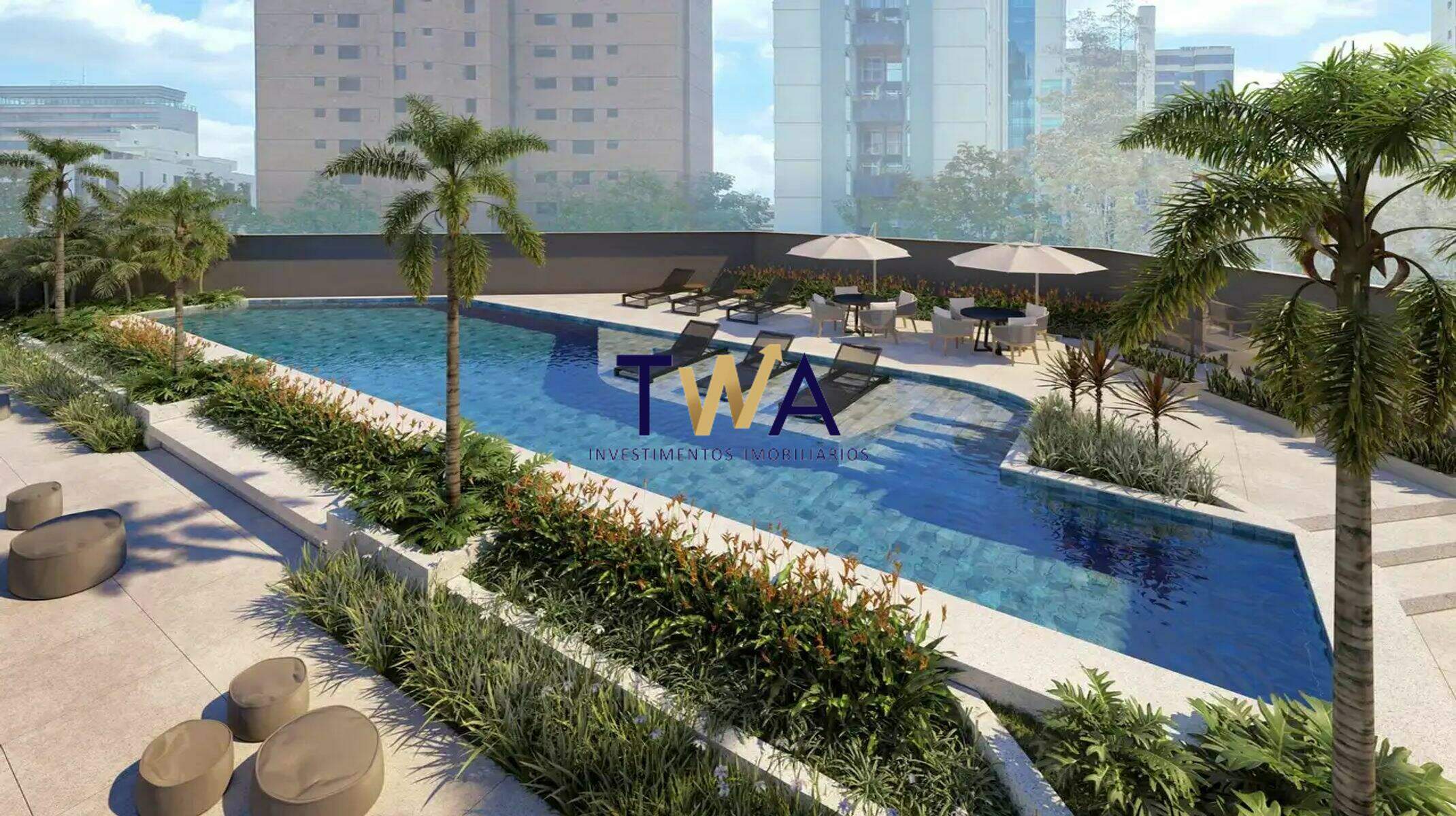 Apartamento, Hub, Savassi, à venda, TWA Investimentos. : Piscina com deck molhado