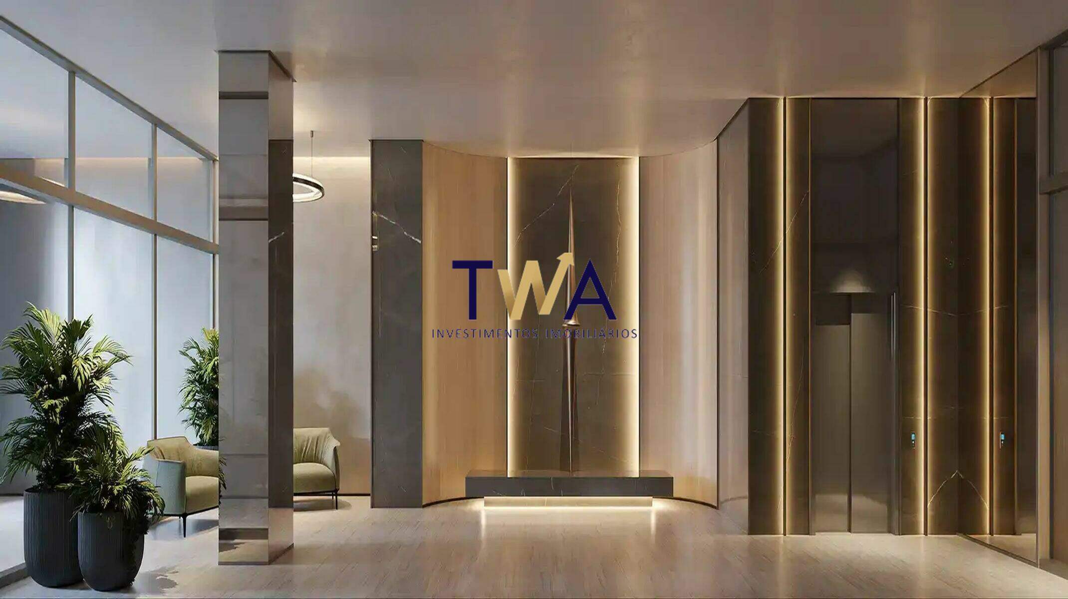 Apartamento, Aura T1, Vila da Serra, à venda, TWA Investimentos. : Hall de entrada 