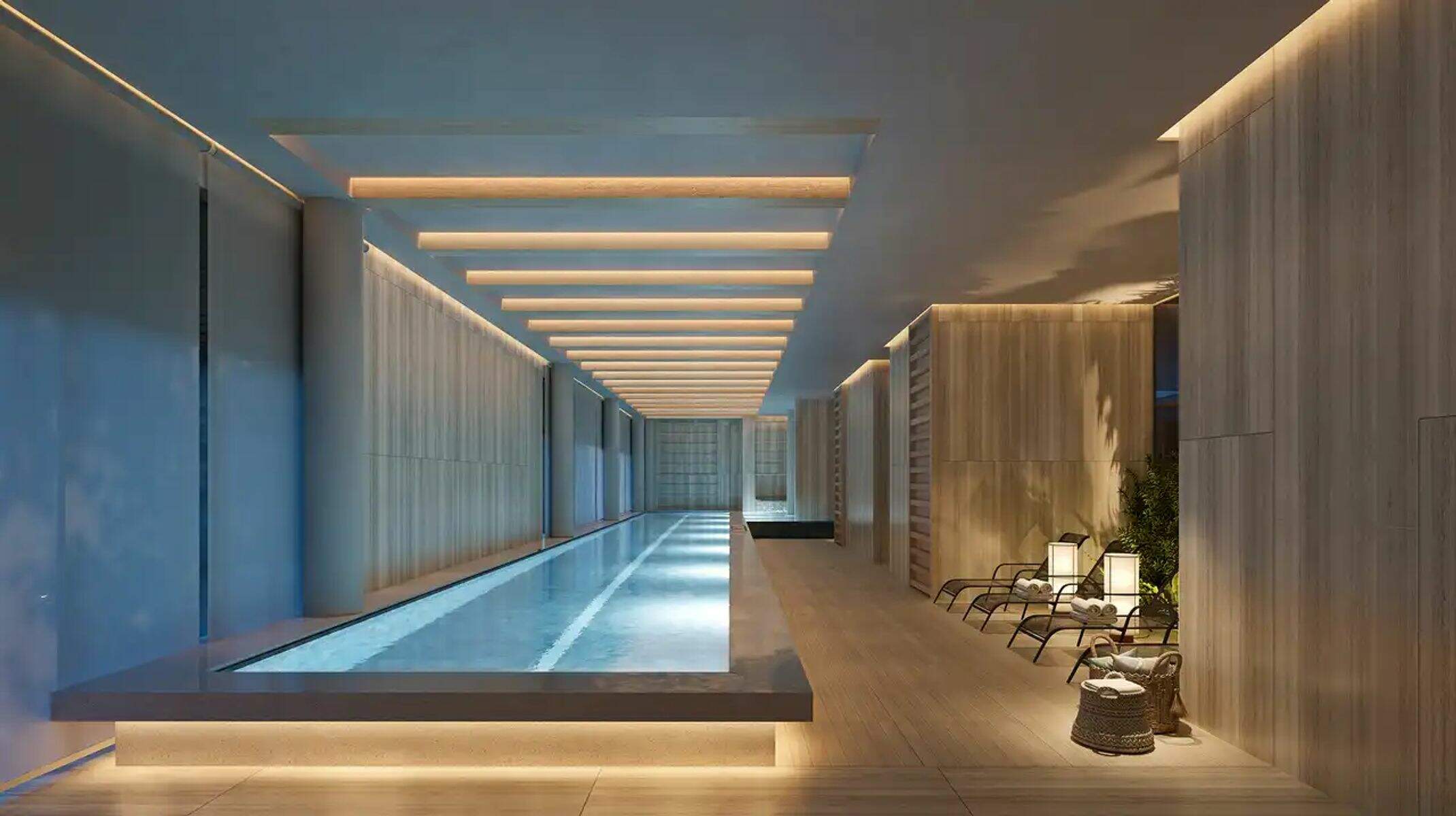 Apartamento, Aura T3, Vila da Serra, à venda, TWA Investimentos. : Piscina coberta com raia 